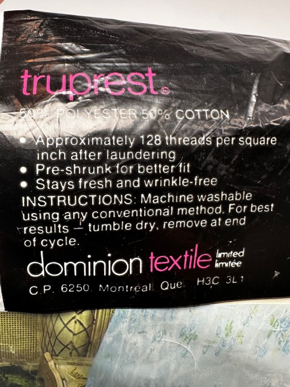 Vintage Tex-Made Truprest Double Fitted Sheet + 2 Pillowcases Floral NOS - Picture 4 of 11